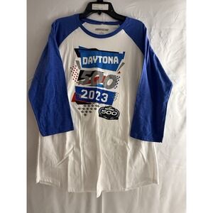 Nascar Daytona 500 2023 Baseball Style Reglan Shirt Size Large New